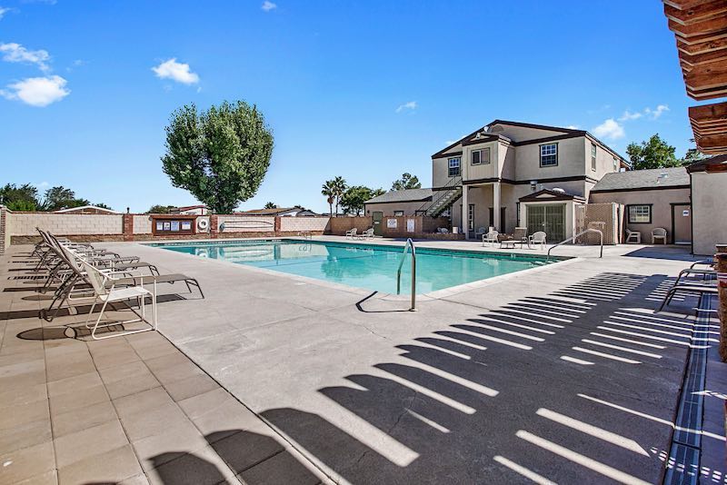 Pool and Clubhouse with Shaded Awning