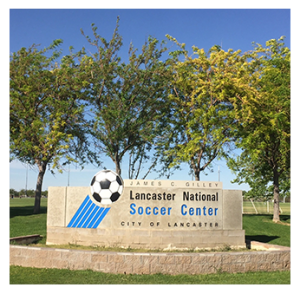 Sign for Lancaster National Soccer Center