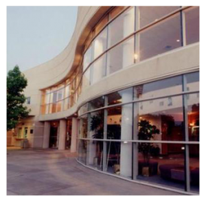 Modern building exterior of Lancaster Performing Arts Center